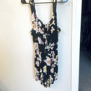 Floral Romper Backless